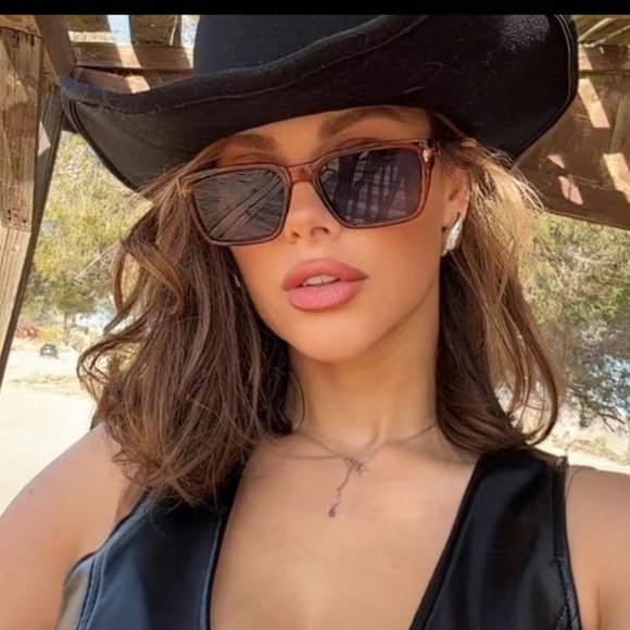 NWT Stylish Brown Sunglasses for Women trending summer travel vacation trendy - Picture 2 of 7